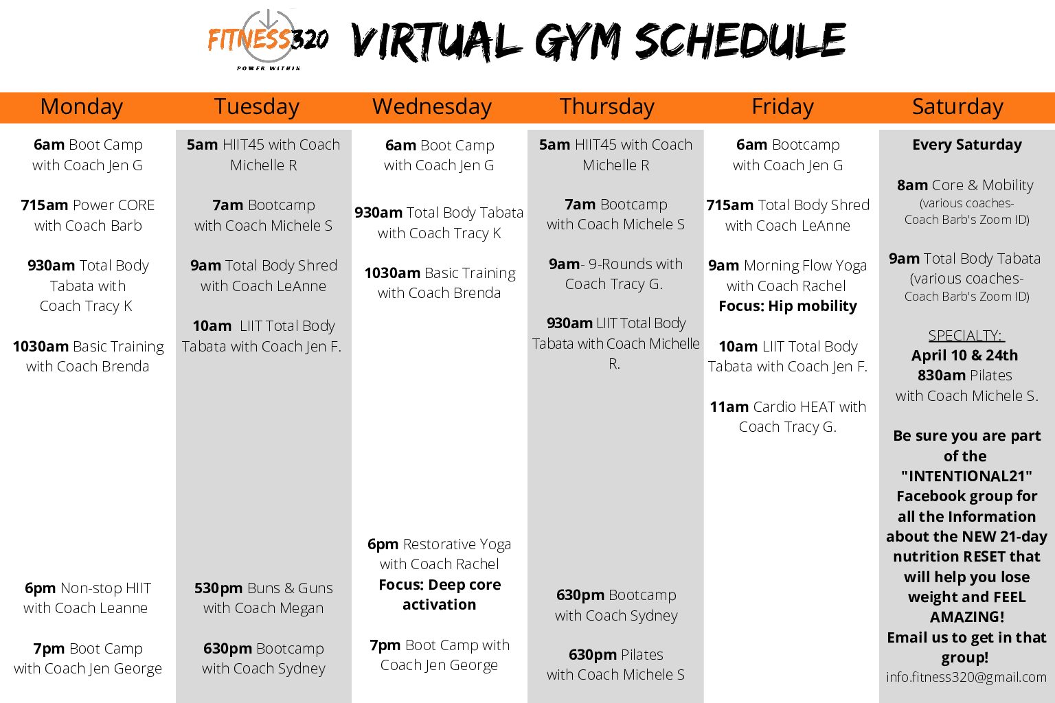Virtual Gym Schedulefinal